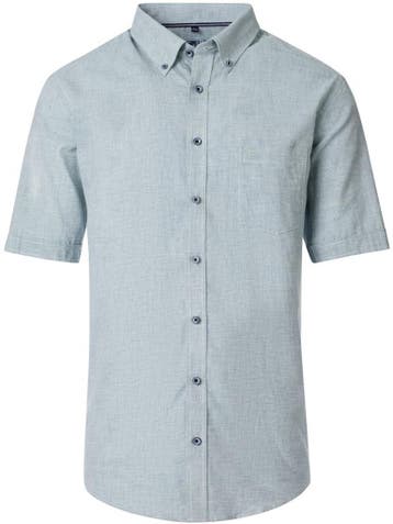 Casa Moda Casual Overhemd Korte Mouw Linnenmix 954457100-300, Verzenden, Nieuw, Groen