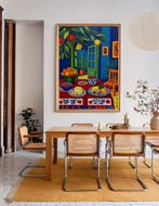 E. García - Interior azul XL (no reserve), Antiek en Kunst