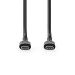 USB C naar USB C kabel | Nedis | 2 meter | USB 2.0, Computers en Software, Verzenden, Nieuw