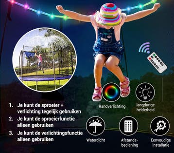 Trampoline Verlichting Sproeier | 183cm | Nieuw | Scherpe..., Tuin en Terras, Zwembaden, Minder dan 80 cm, Overige typen, Rond