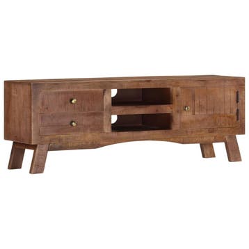 vidaXL Tv-meubel 110x30x40 cm ruw mangohout, Huis en Inrichting, Kasten | Televisiemeubels, 100 tot 150 cm, Verzenden, Nieuw, Minder dan 100 cm