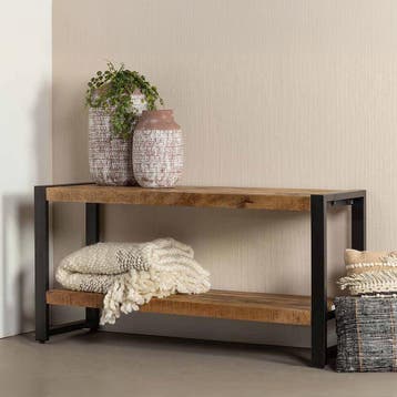 Tv-meubel Mangohout Britt 150 cm, Verzenden, Nieuw, Overige houtsoorten, Industriële meubels