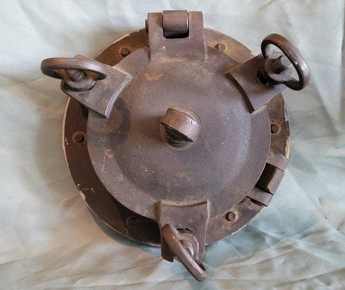 Maritieme objecten - Brons- Zware brons patrijspoort, Antiek en Kunst, Curiosa en Brocante