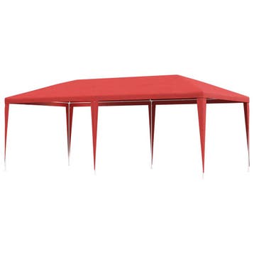 vidaXL Partytent Rood 600 x 300 x 255 cm PE en staal, Verzenden, Nieuw, Partytent