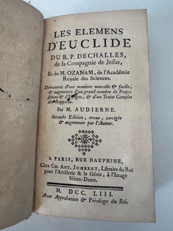 Dechalles (Claude-François Milliet) / Ozanam (Jacques) /, Antiek en Kunst