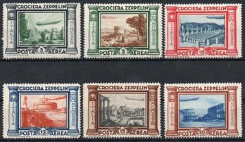 Koninkrijk Italië - Luchtpost Zeppelin-cruise volledige, Gestempeld