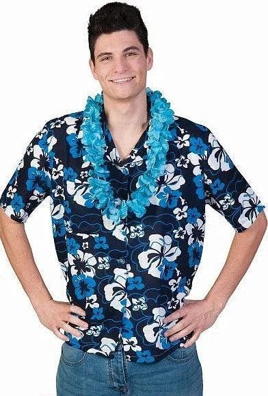 Hawaii Blouse Blue Flowers - Toppers - 56-58 (XXL), Kleding | Dames, Carnavalskleding en Feestkleding, Verzenden