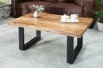 Design salontafel IRON CRAFT 100cm mangohout ijzer, Ophalen of Verzenden, Nieuw