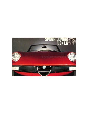 1972 ALFA ROMEO SPIDER JUNIOR BROCHURE NEDERLANDS, Nieuw, Alfa Romeo, Author