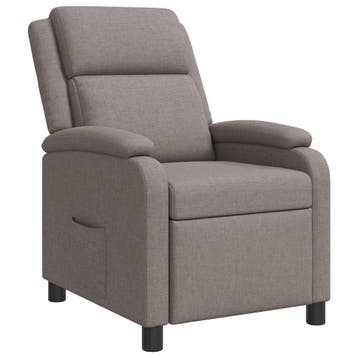 vidaXL Relaxfauteuil Taupe Stof, Verzenden, Nieuw