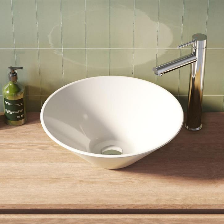 Brauer Fjord Waskom - Rond - 42 cm - Keramiek - Hoogglans -, Doe-het-zelf en Verbouw, Sanitair, Nieuw, Ophalen of Verzenden