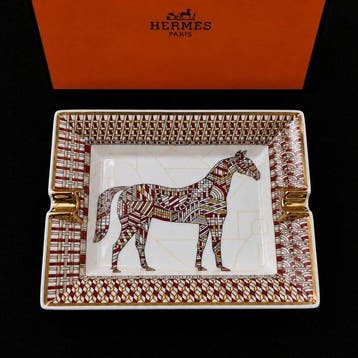 Hermès - Hermès Studio - Asbak - Porselein, goudvergulding -