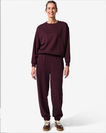HEMA Damesjoggingsbroek loose fit bordeauxrood, Verzenden, Nieuw