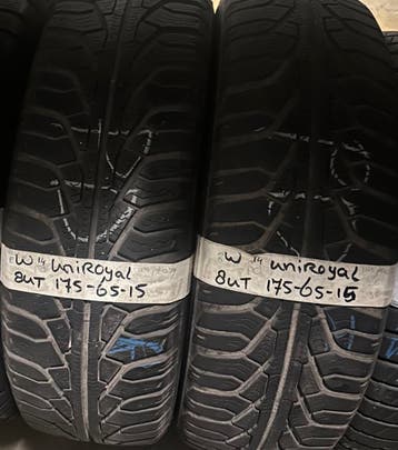 2x175-65-15 Uniroyal winter 4.6m €35 per band 175 65 15, Ophalen, Gebruikt, 15 inch, 175 mm