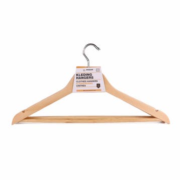 Benson Houten kledinghangers - brede schouders - broeksta..., Ophalen of Verzenden, Nieuw