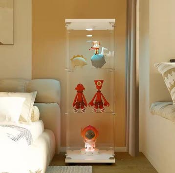 Glazen Vitrinekast met LED – 3 Lagen, Deur en Slot, Huis en Inrichting, Kasten | Vitrinekasten, Verzenden, Nieuw