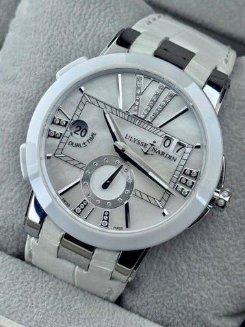 Ulysse Nardin - Executive Daul Time Automatic Daimond Mother, Nieuw
