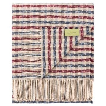 Lanerossi Ibiza Plaid Deken Gerecycled Katoen Micro Check, Ophalen of Verzenden, Zo goed als nieuw