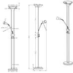 LED Vloerlamp - Trion Santoni - 20W - Warm Wit 3000K -, Ophalen of Verzenden, Nieuw, Metaal