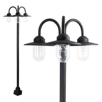 Dolce Retro 3 Lichts Lantaarn Zwart Buitenverlichting, Verzenden, Nieuw
