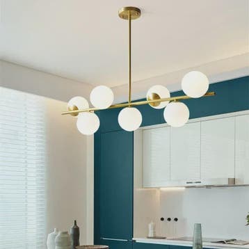 Moderne Magische Bonen Glas Kroonluchter - 6/7 Lampen - Goud, Verzenden, Nieuw