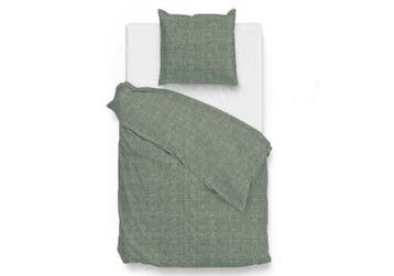 ZoHome Dekbedovertrek Lino Army Green - 100% Katoen, Nieuw