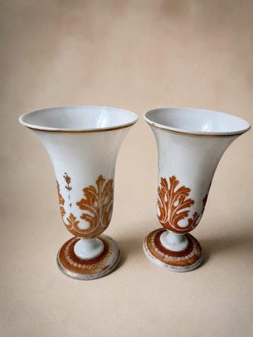 Vaas (2) - Opaline glas - Art Nouveau