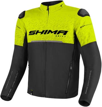 SHIMA Drift Zwart Geel Textiele Motorjas, Motoren, Kleding | Motorkleding, Nieuw met kaartje, Jas | textiel, SHIMA, Heren