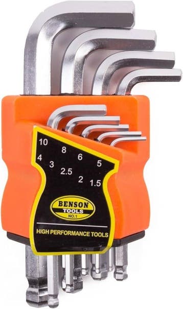 Inbussleutel Set, 9 Dlg, Korte Inbussleutels, Benson, Ophalen of Verzenden, Nieuw