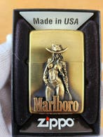 Zippo - Brass Marlboro Relief - Zonder minimumprijs -, Verzamelen, Nieuw