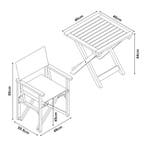 Bistroset Capistrello 3-delig tuintafel met 2 tuinstoelen ho, Tuin en Terras, Tuinsets en Loungesets, Verzenden, Nieuw