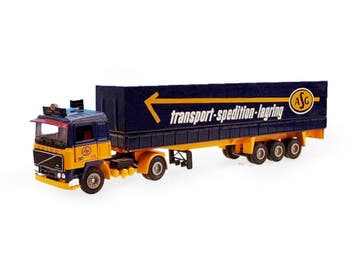 Schaal 1:50 Tekno 850205 Zweden 1985 ASG Huifoplegger #4068, Hobby en Vrije tijd, Ophalen of Verzenden, Gebruikt, Tekno
