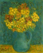 Lyne Seybel (1919-2009) - Giroflées, Antiek en Kunst