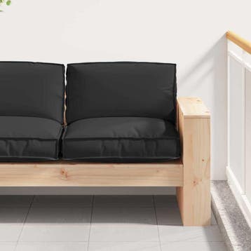 vidaXL Kussen Zwart 80 x 80 x 12 cm Oxford Stof, Huis en Inrichting, Woonaccessoires | Kussens, Verzenden, Nieuw, Zwart
