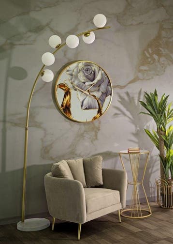 VLOERLAMP GLAMY ARC 6 LUCI CM 130X45X220-246, Ophalen of Verzenden, Nieuw