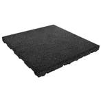 Rubber tegel 110 mm - 50 x 50 cm - Zwart, Verzenden, Nieuw