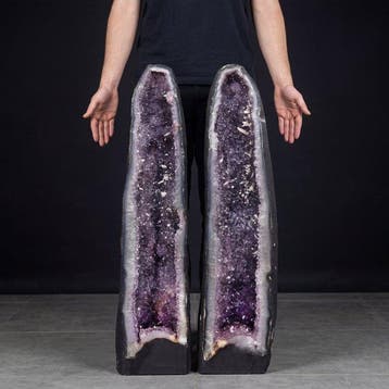 Superuitverkoop! - Amethyst - XL Matched Pair Geode -