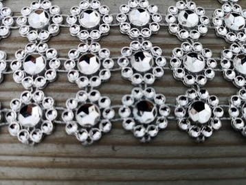 Zeeuwse knop matjes Zilver 15mm 1 yard, Ophalen of Verzenden, Nieuw