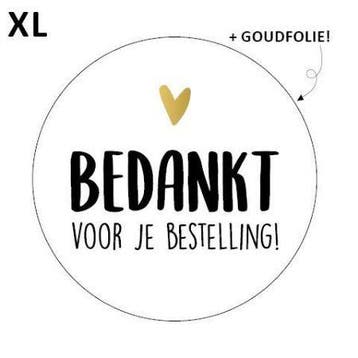 10 x Sticker rond 65mm - Bedankt voor je bestelling!, Ophalen of Verzenden, Nieuw