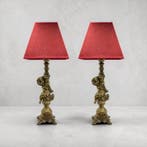 Lamp (2) - Cherubijnen - Brons