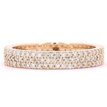 Zonder minimumprijs - Ring - 14 karaat Geel goud - 0.78ct., Sieraden, Tassen en Uiterlijk, Ringen, Nieuw