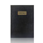 A4 Menumap voor 2 menukaarten - Zwart + Opdruk MENU - Go...