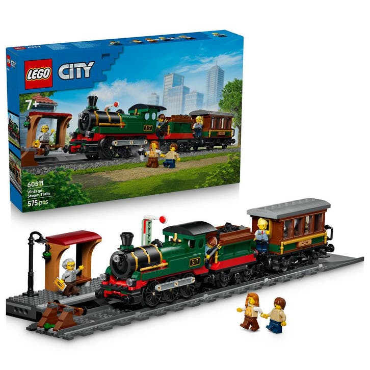 LEGO City - Vintage stoomtrein 60511, Kinderen en Baby's, Speelgoed | Duplo en Lego, Ophalen of Verzenden