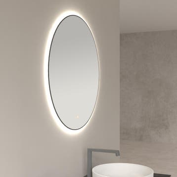 Wiesbaden Novi Badkamerspiegel Rond met LED - Dimbaar - 60cm, Huis en Inrichting, Woonaccessoires | Spiegels, Ophalen of Verzenden