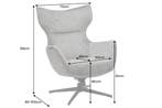 Fauteuil VOGUE 360° draaibaar, taupekleurig fluweel met, Ophalen of Verzenden, Nieuw
