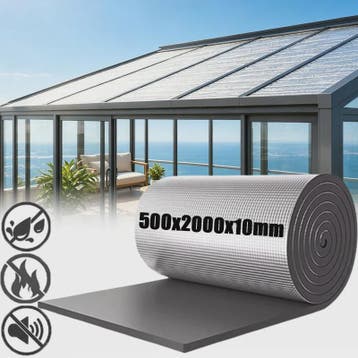 Zelfklevende Aluminium Isolatiemat 500x2000x10mm - Warmte- e, Verzenden, Nieuw