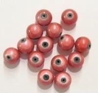 10 x 3D miracle kraal,  licht rood rond 8mm gat c.a. 0,8 mm, Ophalen of Verzenden, Nieuw, Kraal