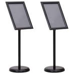vidaXL Posterstandaards 2 pcs Zwart 45 x 32,7 x 108 cm, Huis en Inrichting, Kasten | Vitrinekasten, Verzenden, Nieuw