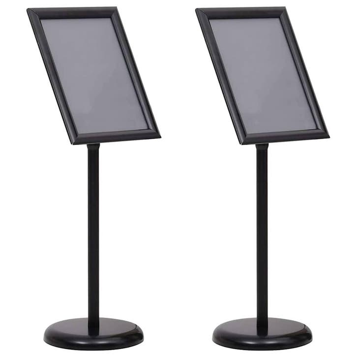 vidaXL Posterstandaards 2 pcs Zwart 45 x 32,7 x 108 cm, Huis en Inrichting, Kasten | Vitrinekasten, Nieuw, Verzenden
