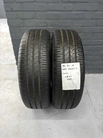 185/65/15 CONTI ECOCONTACT 6 5,8MM 2 STUKS €100,- (2423), Ophalen, Gebruikt, 15 inch, 185 mm